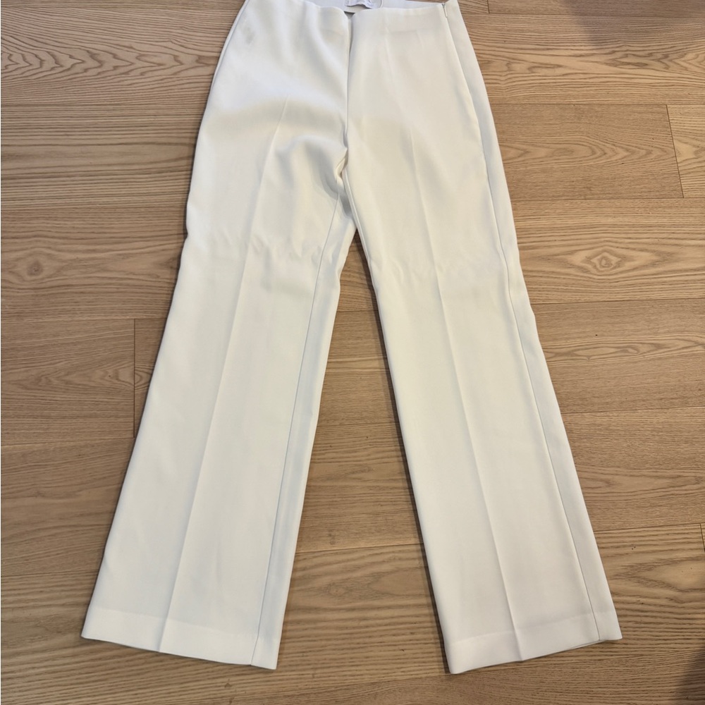 Mango White Boot-Cut Trousers